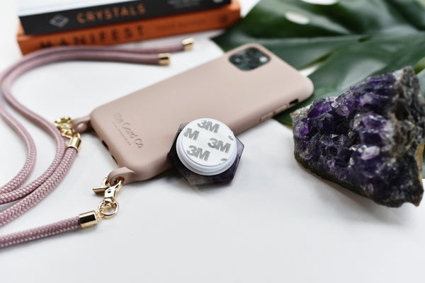 Getta' Grip - Amethyst Crystal Phone Grip